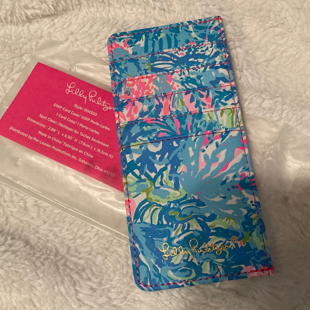 Lilly Pulitzer Blue and Pink Card Holder